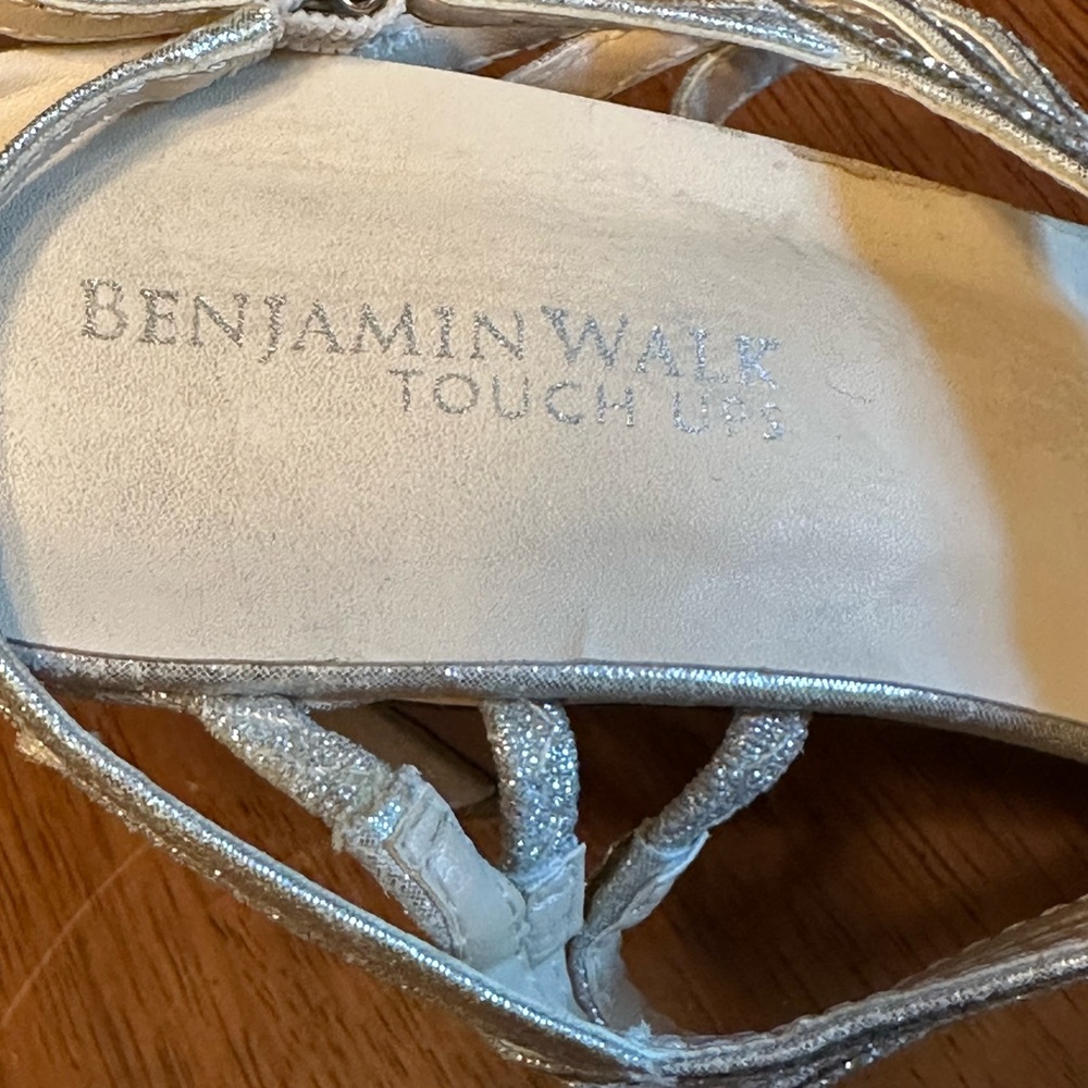 Benjamin Walk Silver Strappy Sandals - Picture 5 of 6